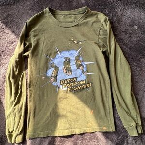 Dutch Bros Olive Green 'Dutch Freedom Fighters' Long Sleeve Tee